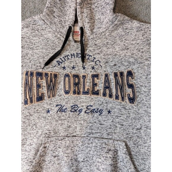 DIMCO Apparel Womens Hoodie New Orleans The Big Easy Pullover Size Large Gray - Picture 2 of 9